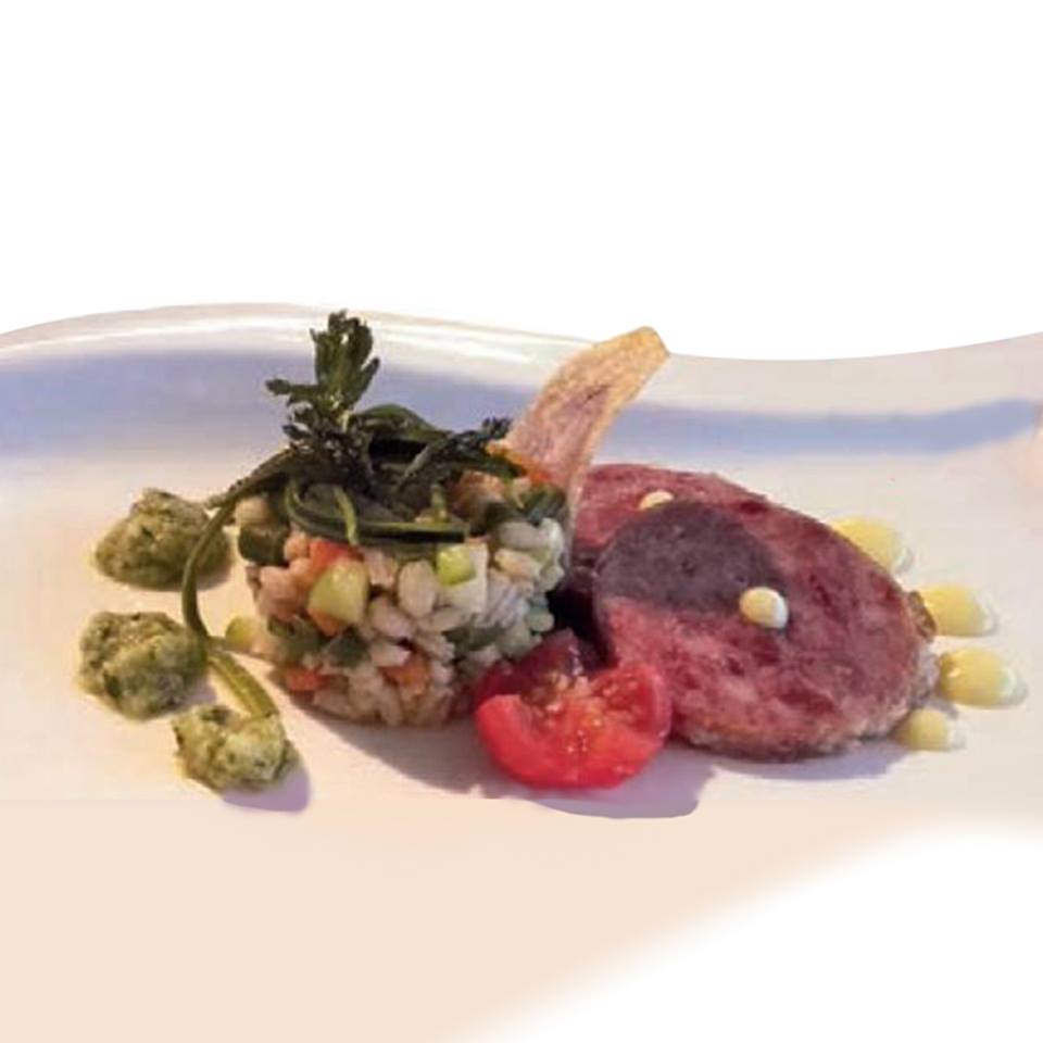 Cotechino Modena IGP freddo con insalata d’orzo