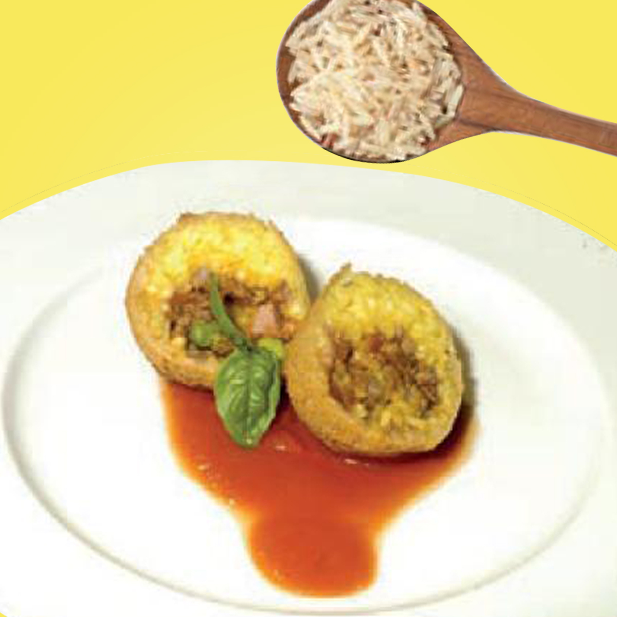 Arancino di riso e lenticchie con ragù di Zampone Modena IGP