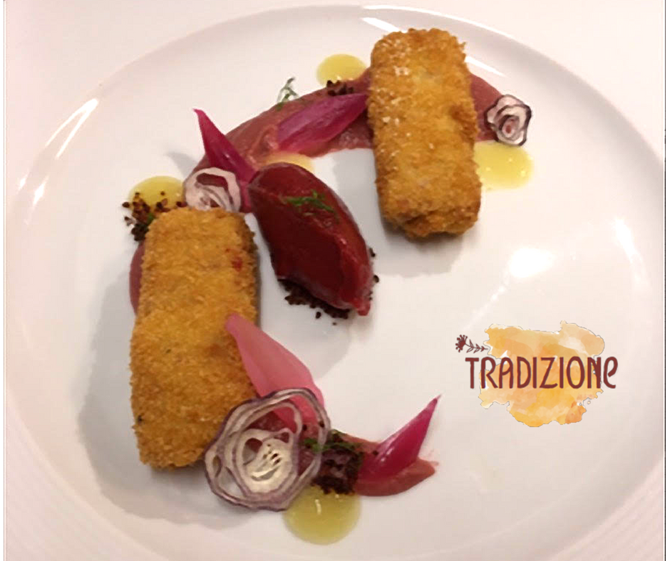 Croccotechino con cipolla rossa di Certaldo