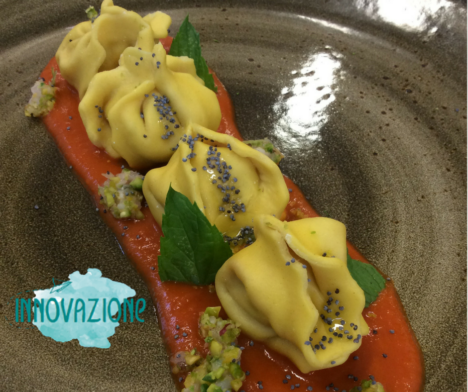 Raviolo ripieno di Cotechino Modena IGP e ‘nduja