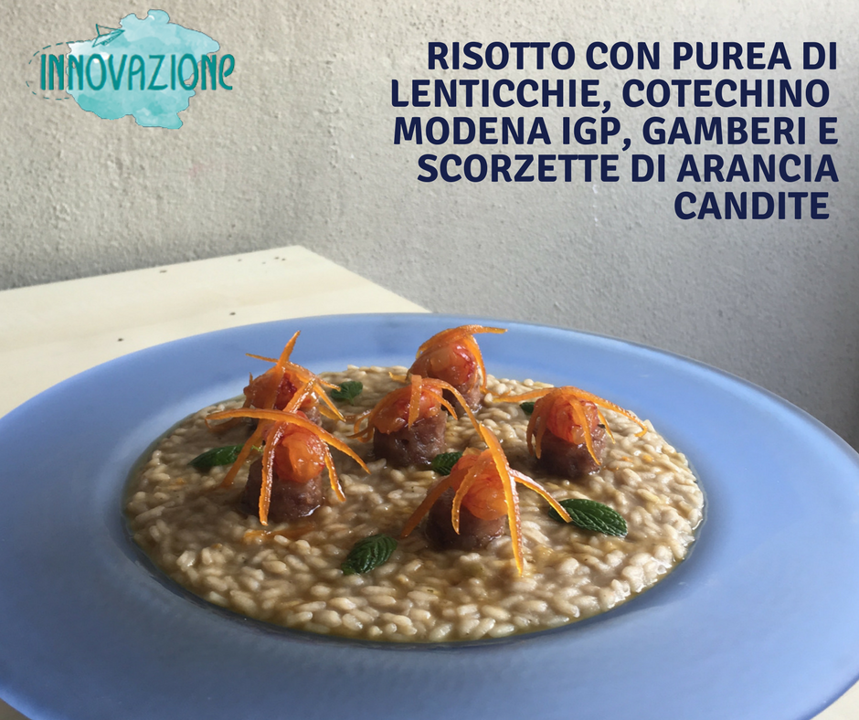 Risotto con Cotechino Modena IGP e purea di lenticchie