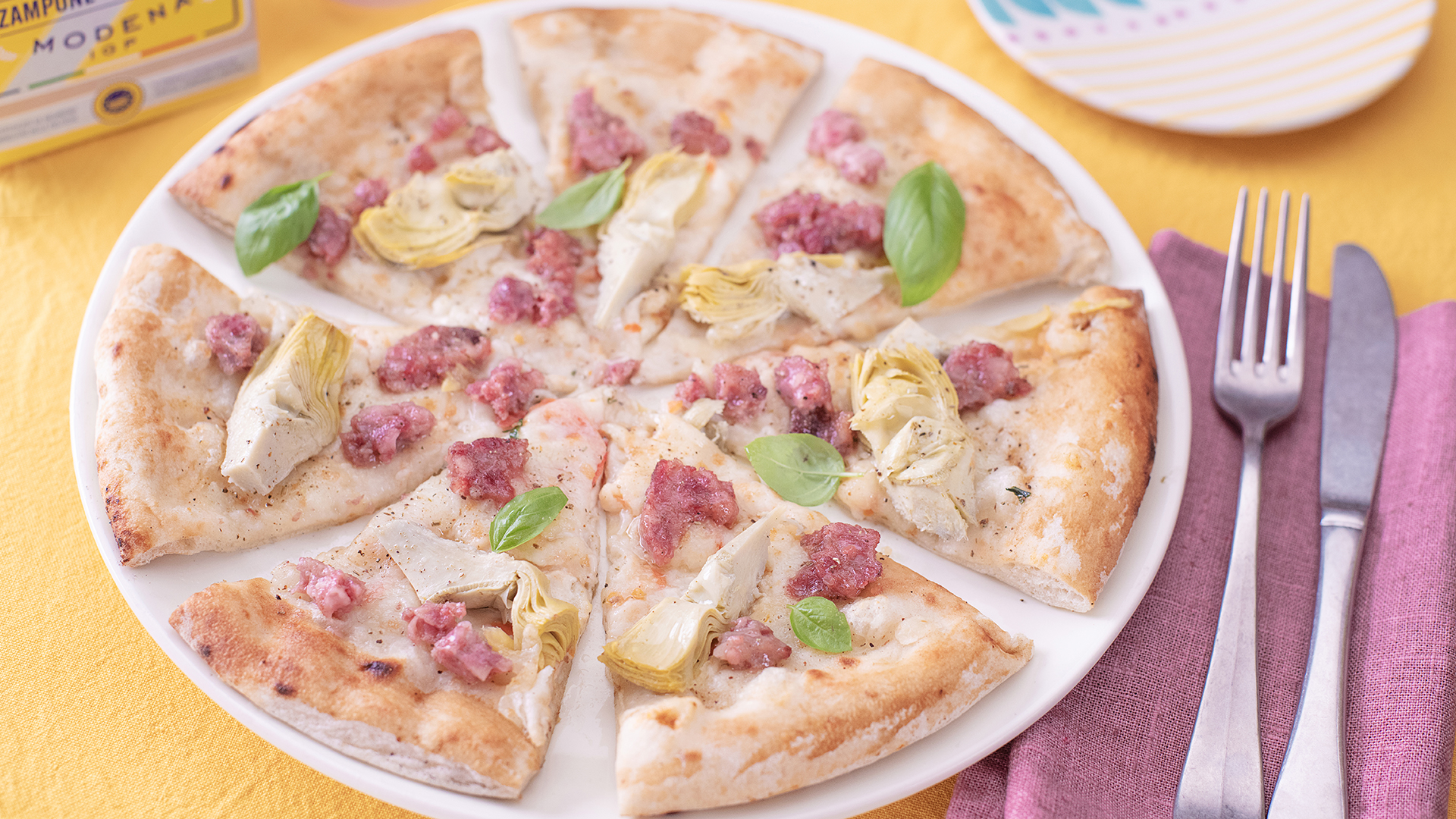 Ricetta della pizza con Zampone Modena IGP e carciofi – Video ricetta